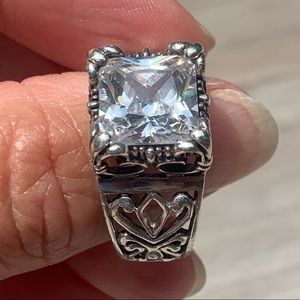 Vintage Silpada SS Uptown Cubic Zirconia Size 8.5